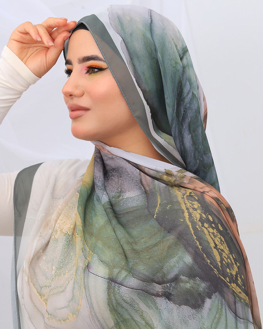 FOULARD CRÈPE IMPRIMÉ