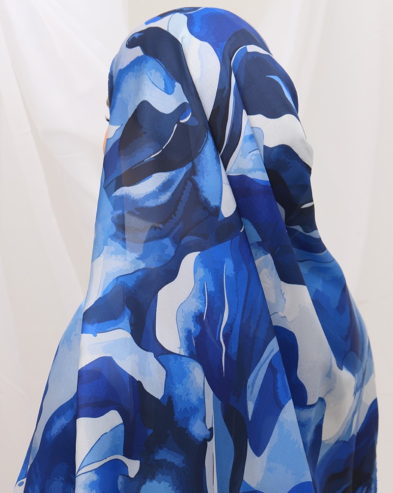 FOULARD SATINÉ IMPRIMÉ